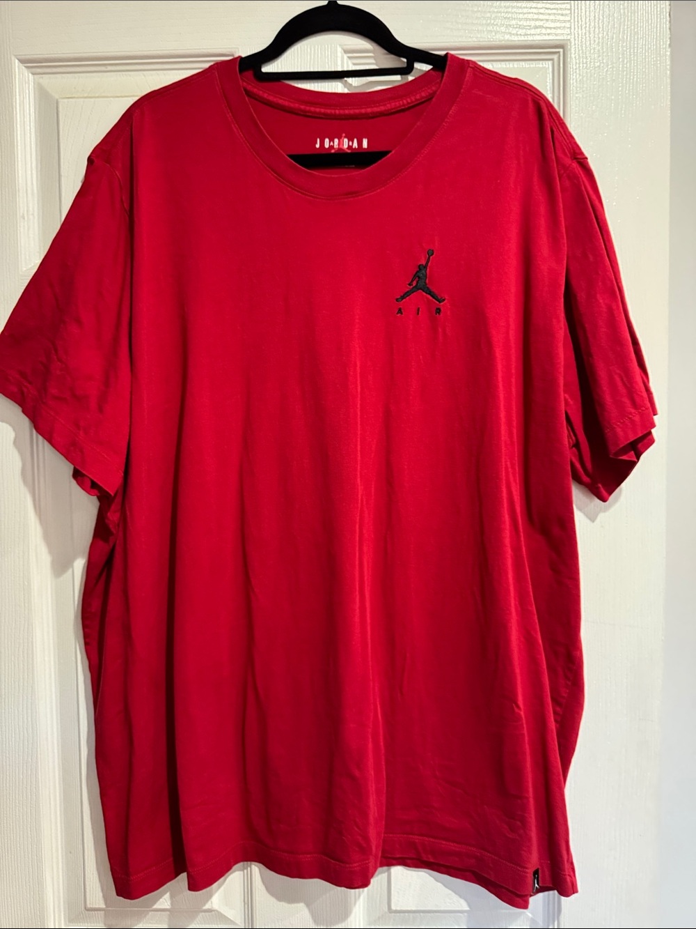Jordan Red Short-Sleeve Tee with Black Jumpman Logo size 3xl